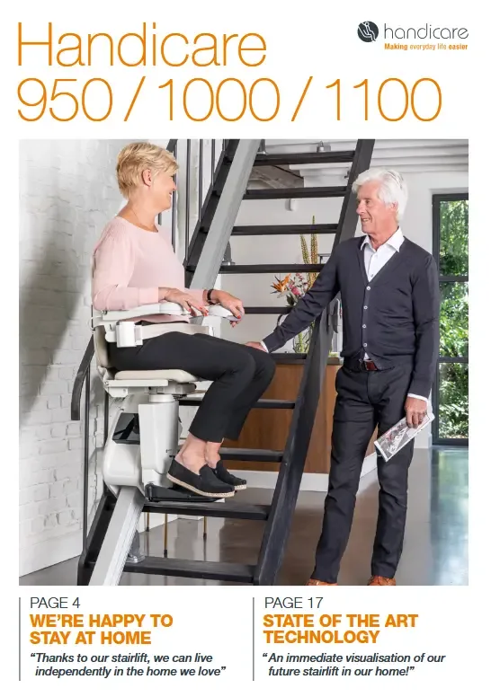 Handicare Düz Tip Merdiven Asansörü (950-1000-1100) Kataloğu