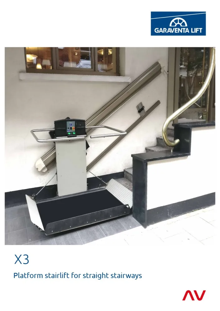 Garaventa X3 Engelli Merdiven Asansörü Kataloğu